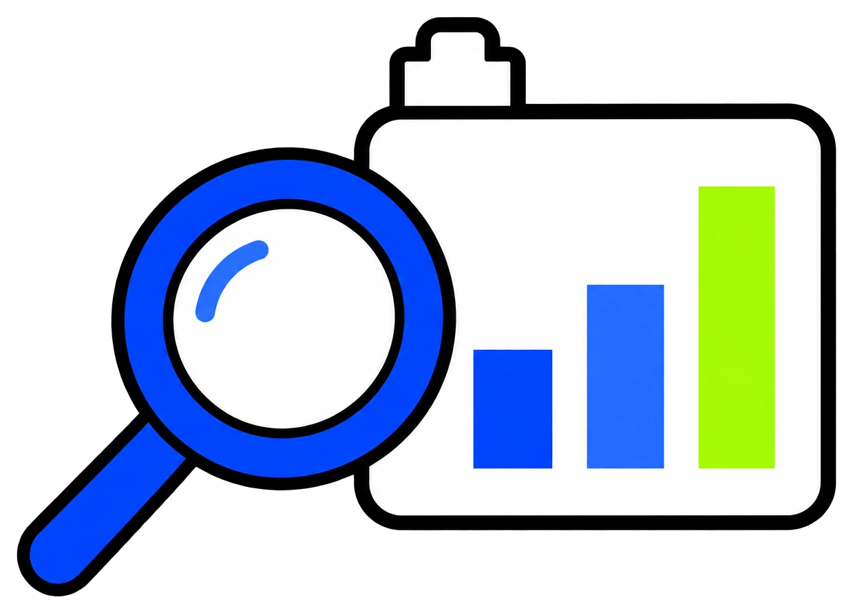 A person examining information to compare operational decisions.