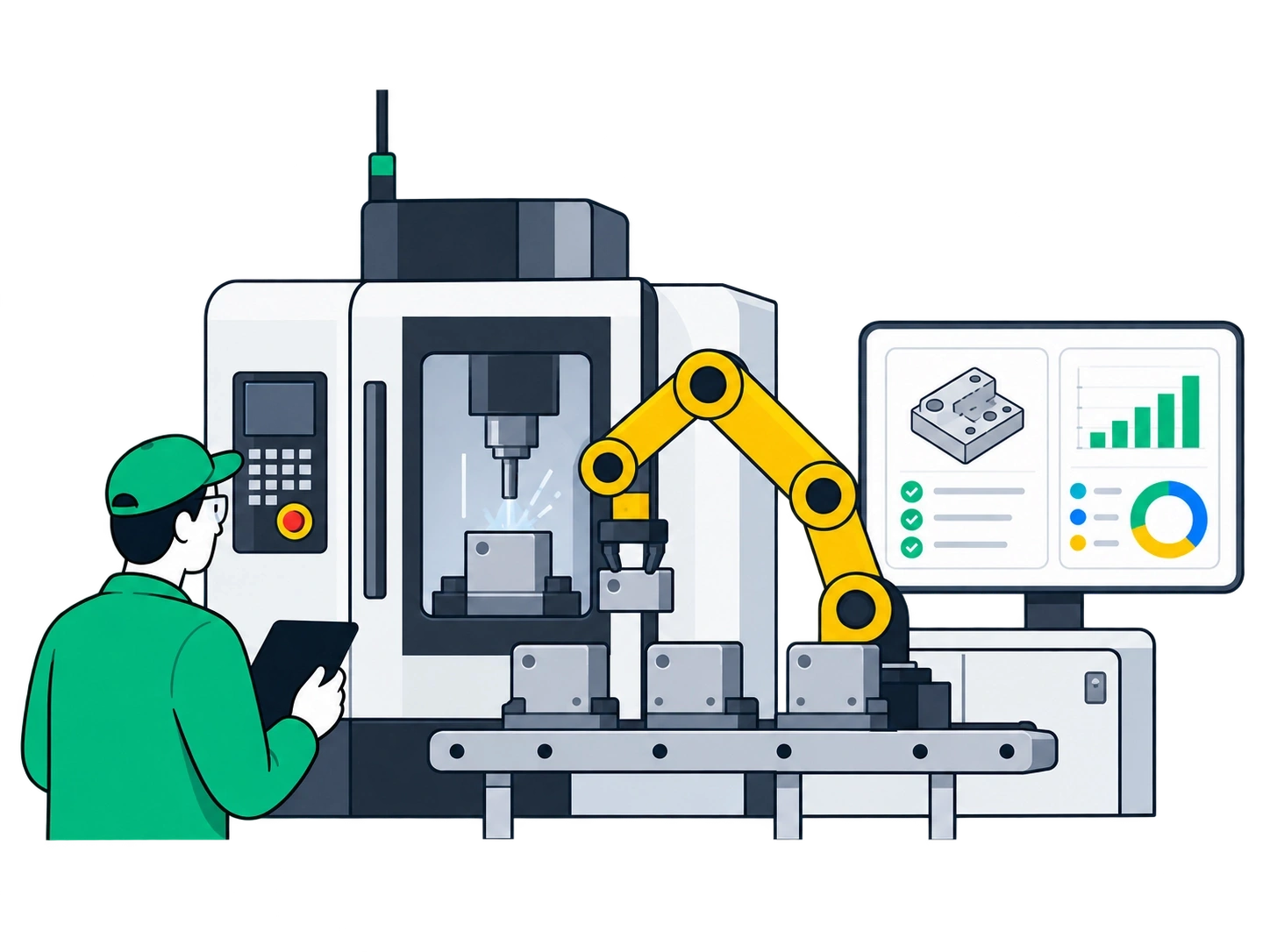CNC Shops operations illustration